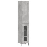 Highboard Concrete Grey 34,5x34x180 cm Engineered Wood 3200397