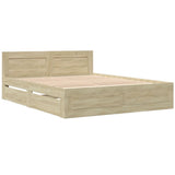 Bed Frame with Headboard without Mattress Sonoma Oak 160x200 cm 3295550
