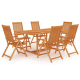 Garden Dining Set Warm brown Fine sanded teak hardwood 7-Piece Set 3059540