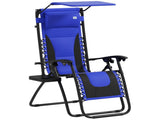 Zero Gravity Lounger Chair, Folding Reclining Patio Chair with Shade Cover, Padded Seat, Cup Holder, T3398P328461