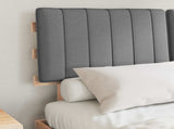 Bed Frame with Upholstered Headboard Light Grey 135 x 190 cm 877499