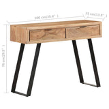 323522 Console Table 100x35x76 cm Solid Acacia Wood with Live Edges