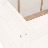 Garden Raised Bed White 119.5x82.5x78 cm Solid Wood Pine 825311
