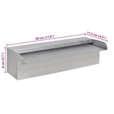 Rectangular Waterfall Pool Fountain Stainless Steel 30 cm 41665