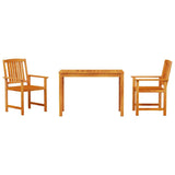 Garden Dining Set 3 pcs Brown Solid Acacia Wood 3375675