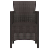 Garden Chair 4 pcs Brown 53 x 49 x 85 cm Polypropylene 847473