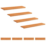 Stair Treads 8 pcs 110 x 25 x 2 cm Light Brown Solid Beech Wood 3446272