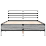 Bed Frame without Mattress Grey Sonoma 120x190 cm Small Double 3280070