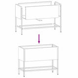 Raised Garden Planter White 60 x 26 x 45 cm Steel 865884