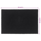 Door Mat Black 60x90 cm Tufted Coir 155576