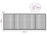 Gabion with 5 mm Wire and 5x2.5 cm Mesh 400x50x200 cm 3463826
