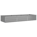 Planter Light Grey 290 x 100 x 45 cm Galvanised Steel 42018169