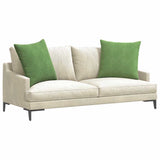 Sofa Pillows 2 pcs Light green 80 x 80 cm Corduroy Fabric 42014060