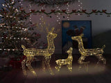 Reindeer Family Warm White Acrylic Large Reindeer Family Oblong 329793
