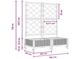 Garden Planter with Trellis&Wheels 2 pcs Black PP 3422985