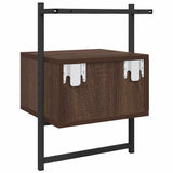Bedside Cabinet Wall-mounted Brown Oak 35x30x51 cm Engineered Wood 833451