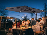 3 Solar LED Cantilever Parasol - Dark Grey T3398P315919