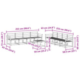 Outdoor Sofa Set 9 pcs Natural 3366182