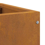 Corner Planter Rusty 60 x 60 x 50 cm Weathering steel 883667