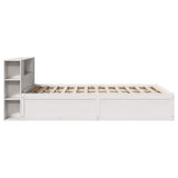 Bed Frame without Mattress White 120x200 cm Solid Wood Pine 3323420