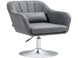 Swivel Microfibre Accent Chair for Living Room Contemporary Vanity Armchair with Adjustable Height T3398P329611