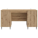 Desk with Shelf Artisan Oak 142.5 x 50 x 75 cm Engineered Wood 3414593