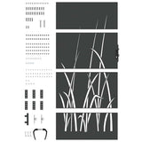 Garden Gate with Lock Black 85 x 200 cm Powder-coated steel 42015868