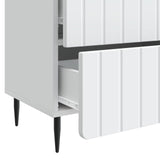 Bedside Cabinet White 62 x 34.5 x 49.5 cm Engineered Wood 894315