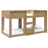 Bunk Bed for Kids Artisan Oak 100 x 200 cm Engineered Wood 3410426