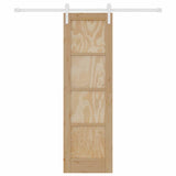 Sliding Door Brown 61 x 198.5 cm Solid Pine Wood 3333212