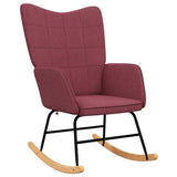 Rocking Chair Wine Red Fabric 328015