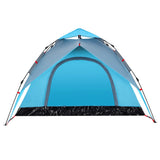 Camping Tent Dome 3-Person Blue Quick Release 4004178