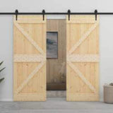 Door NARVIK Natural 80 x 210 cm Solid Pine Wood 351042