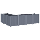 ZNTS Garden Planter Grey 160x120x53 cm PP 367861