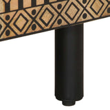 TV Cabinet Black 80x33.5x46 cm Solid Rough Wood Mango 4018643