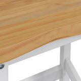 High Bar Stool EKAI 2 pcs White 40 x 29 x 63 cm Solid Pine Wood 42037016
