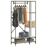 Clothes Rack with Shelves Sonoma Oak Engineered Wood 847860