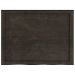 Table Top Dark Brown 80x60x cm Treated Solid Wood Oak 3156424
