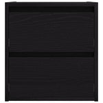 ZNTS Wall-mounted Bedside Cabinets 2 pcs Black Oak 38x34x40 cm 861250