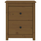 Bedside Cabinet Honey Brown 50x35x61.5 cm Solid Wood Pine 813685