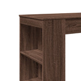 ZNTS Bar Table with Racks Brown Oak 95x47x103.5 cm Engineered Wood 854388