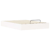 Ottoman Bed Frame with Storage White 120 x 190 cm 3418775