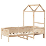 Day Bed with Roof without Mattress 80x200 cm Solid Wood 3282254
