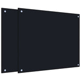 Kitchen Backsplashes 2 pcs Black 70x60 cm Tempered Glass 3315797