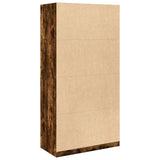Wardrobe Smoked Oak 100x50x200 cm Engineered Wood 3307769