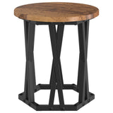 ZNTS Nesting Side Tables 3 pcs Old Wood Engineered Wood 868259