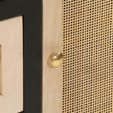 Sideboard Black 55x30x76 cm Solid Wood Mango and Iron 372001