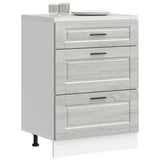 Kitchen Base Cabinet Porto Grey Sonoma Engineered Wood 854265
