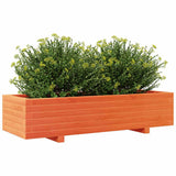 Garden Planter Wax Brown 110x40x26.5 cm Solid Wood Pine 847340