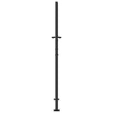 Garden Gate with Lock Black 110 x 180 cm Powder-coated steel 42015892